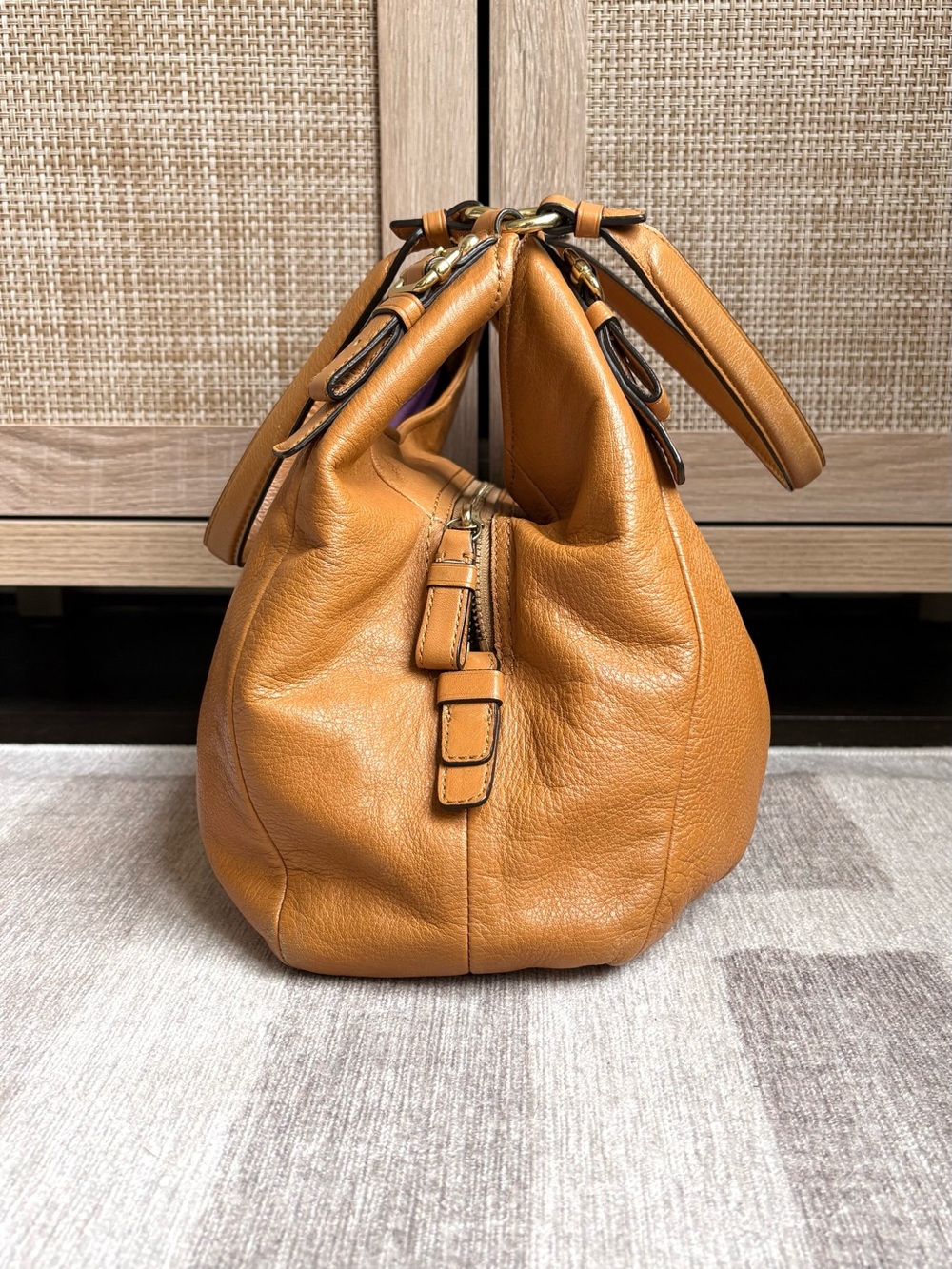 COACH Madison Maggie Mustard Yellow Leather Shoulder Bag Hobo Handbag 16503 - Picture 4 of 14